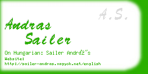 andras sailer business card